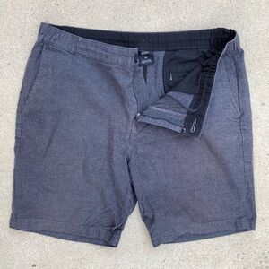 Men's RVCA Shorts Gray Charcoal Solid 36 Pockets Logo Chino Casual Summer Beach